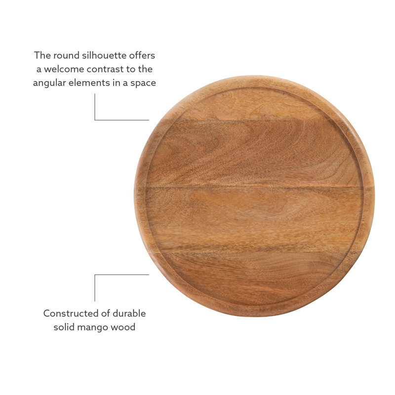 Mistana™ Eakin Solid Wood Tray Top Drum End Table & Reviews Wayfair